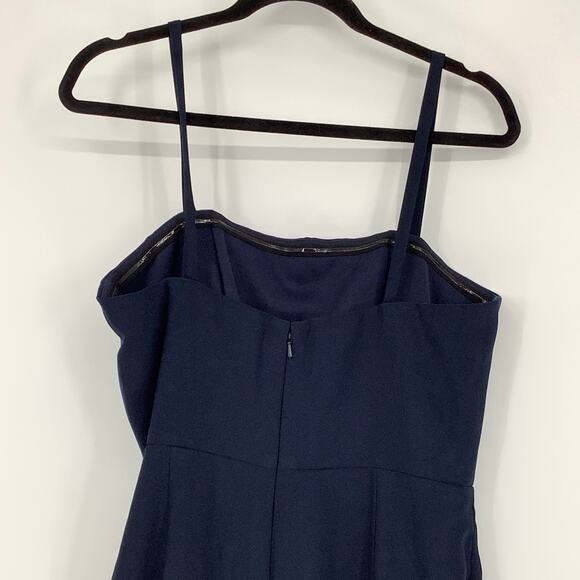 NEW! Dessy Collection Size 14 Spaghetti Strap Jumpsuit Midnight $263 msrp I21-8 - Picture 9 of 11